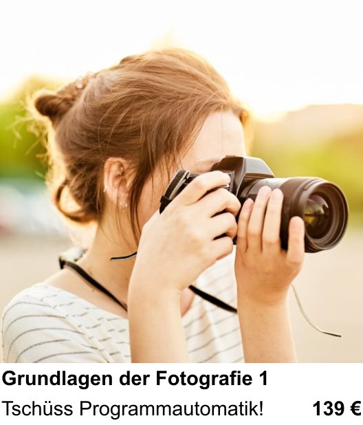 Bildgestaltung und Manuell fotografieren lernen im Fotokurs Salzburg