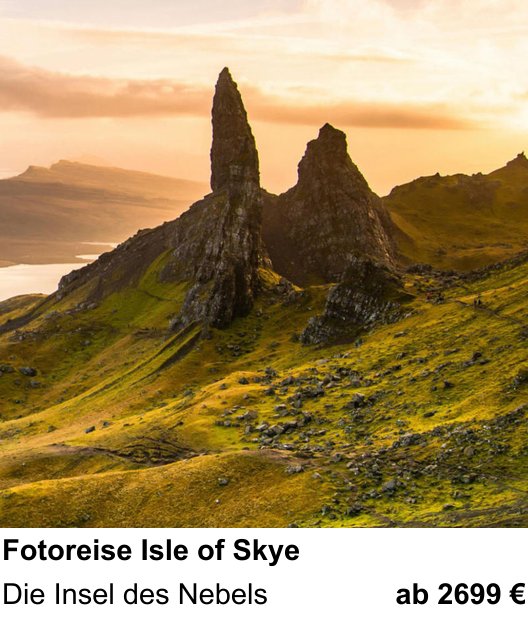 Authentischer Fotokurs über Fotoreise Isle of Skye: Die Insel des Nebels