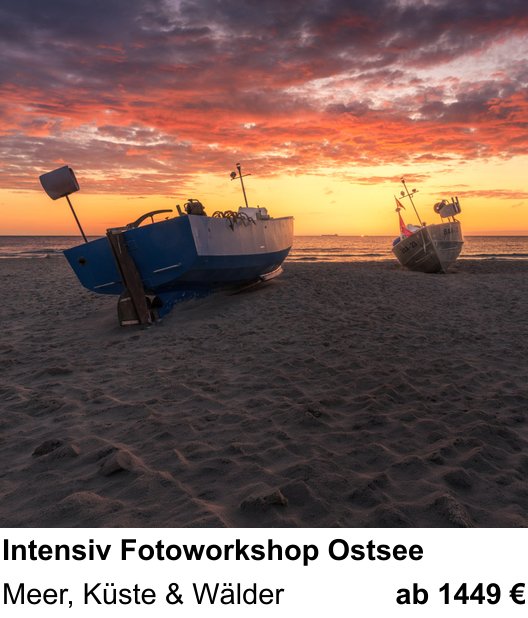 Authentischer Fotokurs über Intensiv Fotoworkshop Ostsee: Meer, Küste & Wälder