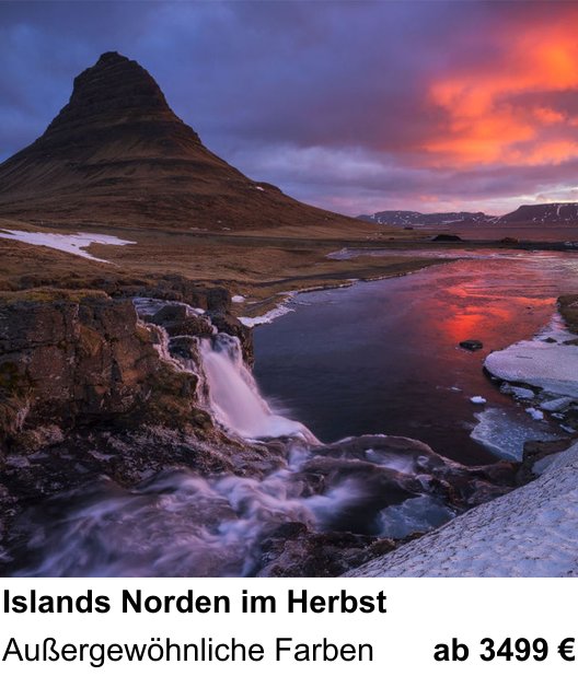 Authentischer Fotokurs über Islands Norden im Herbst: Außergewöhnliche Farben
