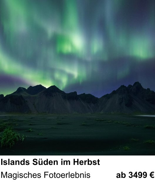 Authentischer Fotokurs über Islands Süden im Herbst: Magisches Fotoerlebnis