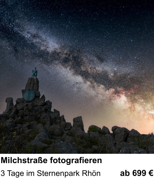 Authentischer Fotokurs über Milchstraße fotografieren: 3 Tage im Sternenpark Rhön