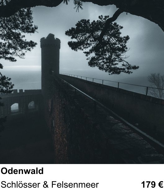 Authentischer Fotokurs über Odenwald: Schlösser & Felsenmeer